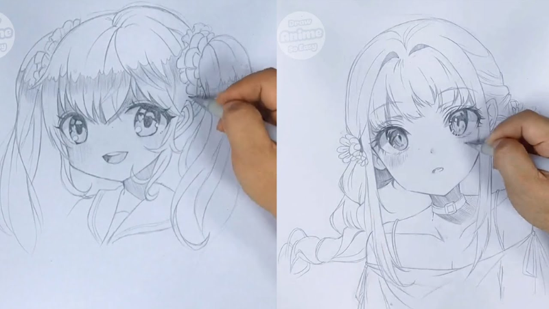 vẽ anime nữ